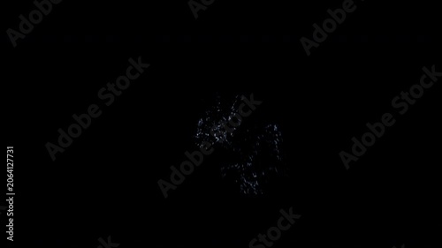 Pack Of 12 Water Splashes On Alpha Channel