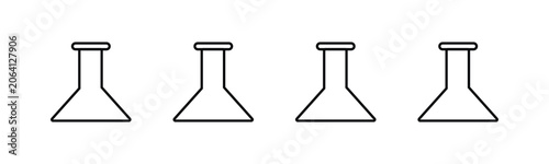 flat design laboratory icons
