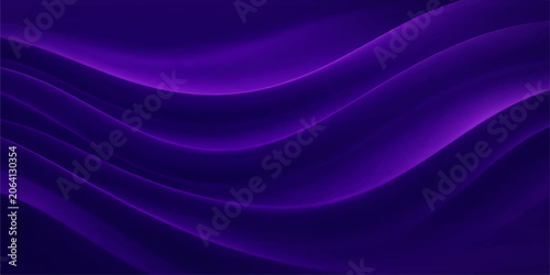 Cuadro en lienzo Abstract Purple Silk Satin Wave Background with Flowing Light Smooth Fabric Text