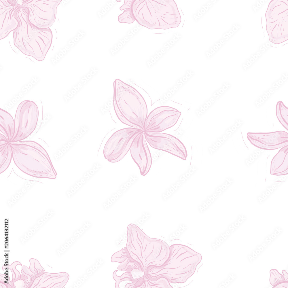 Fototapeta premium Watercolor floral clipart set with hand painted elegant flowers and green leaves isolated on white background. Botanical illustration for wedding invitation, greeting card, print