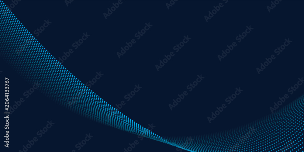 Fototapeta premium Dot blue background of points. Cyber particles. Big data abstract simple