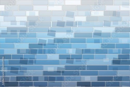 Seamless blue brick wall pattern