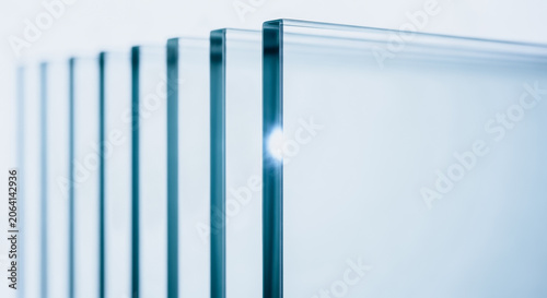 Multiple Sheets of Laminated Glass in an Industrial Facility representing Transparency and Precision in Modern Architecture