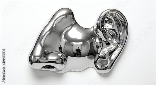Close-up of a vintage-style metal ear and nose decoration
