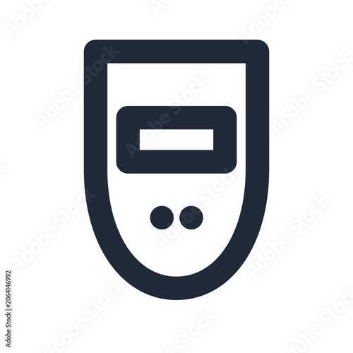 Fotografi Welding mask line icon, construction outline symbol