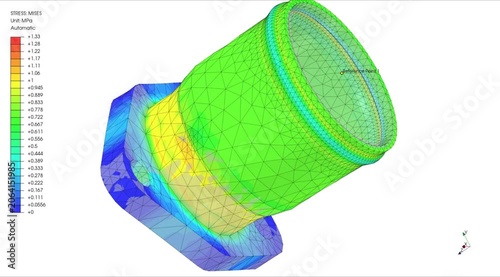 Mechanic simulation engineering - Stress and breakpoint analysis of Mechanical part under force and moment conditions