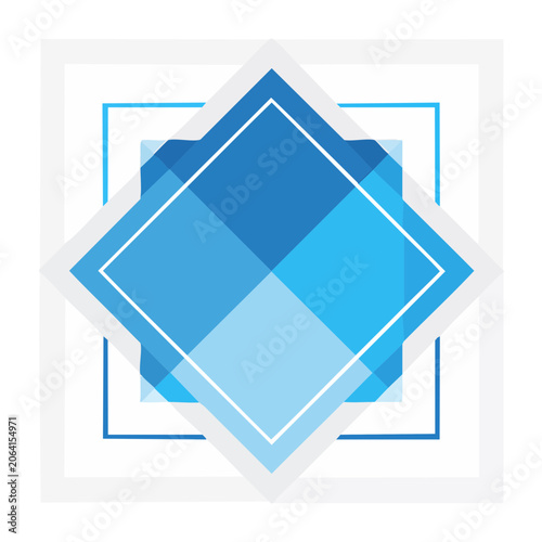 Abstract Blue Geometric Design Vector