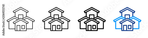 Konstfotografi Housing Multiple Outline Collection Set