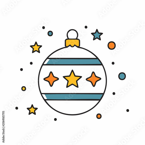 Christmas Ornament with Stars and Dots