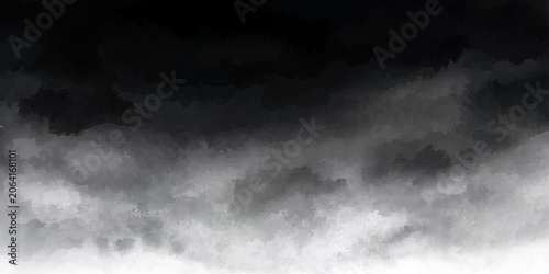 Bild auf Leinwand Dark smoke on black background with fog mist clouds abstract night atmosphere an