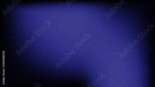 A distorted blue television screen filled with static noise and glitchy effects, set against a dark background.