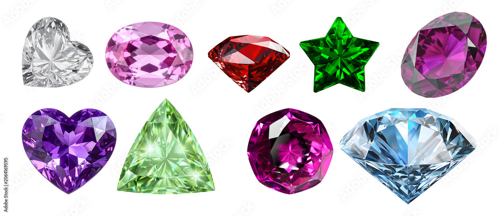 Fototapeta premium Set of gems