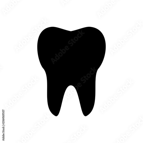 tooth on a white background