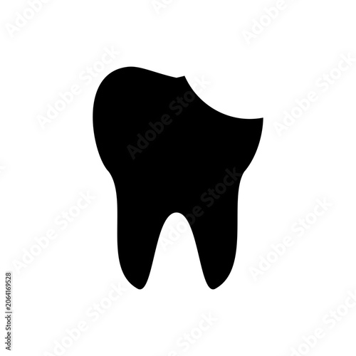 cavity isolated on white background