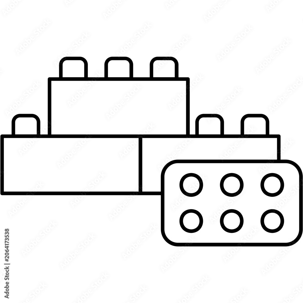 Naklejka premium Building Block Icon