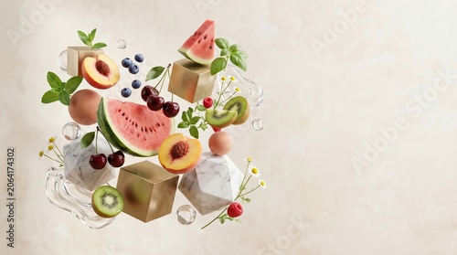 Vibrant Summer Fruits, Ice & Botanicals Splash