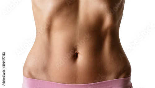 Quadro su tela Fit woman s toned abdomen with visible abs and navel