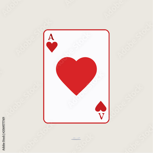 Ace of Hearts Playing Card