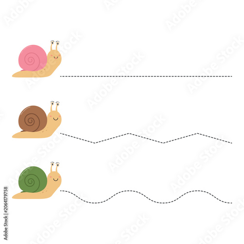 Copybooks for 5-6 year olds featuring cartoon snails.