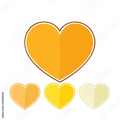 Flat design heart symbol vector