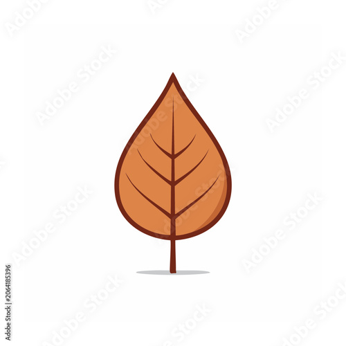 Flat design maple leaf vector icon