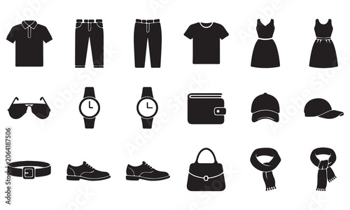 Clothing and Fashion Icons 