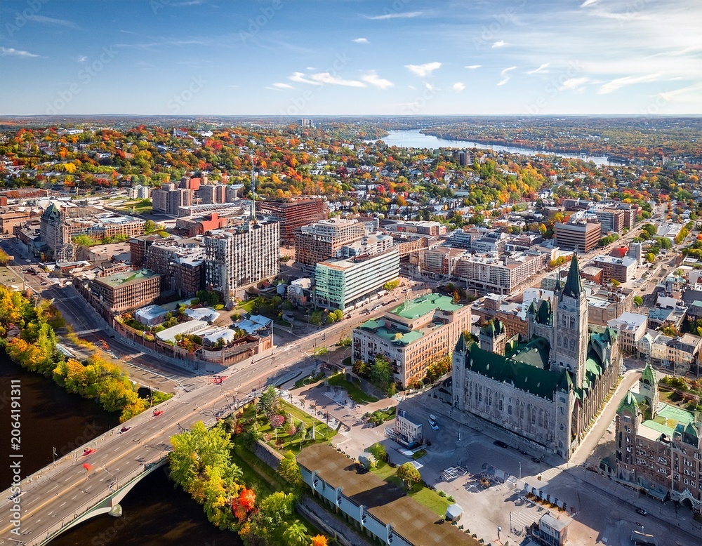 Obraz premium aerial view of laval city in quebec canada