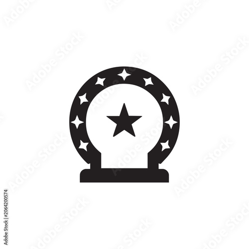 Stargate icon silhouette vector design art illustration