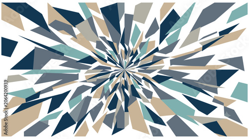 Bild auf Leinwand Abstract geometric crystal pattern with sharp shattered glass shapes