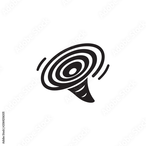 Wormhole icon silhouette vector design art illustration