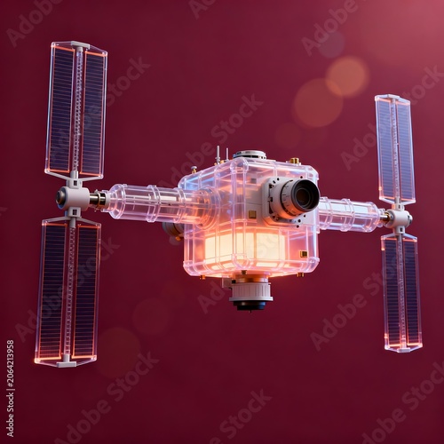 Celestial Sentinel: Advanced Satellite in Orbit