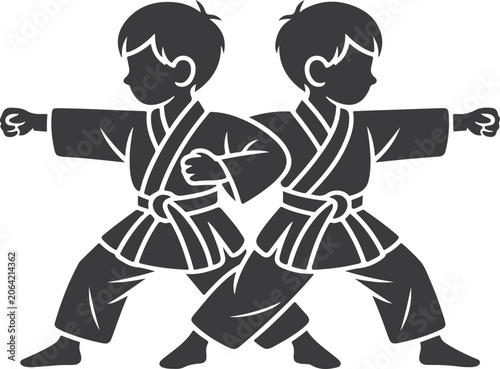 Fotografie Karate Martial Arts Training Silhouette Pose