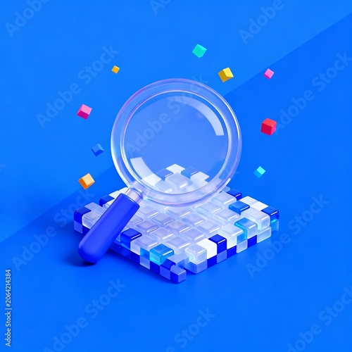 Digital Magnification: Royal Blue UI Concept