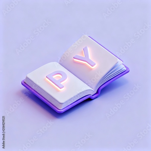 Ethereal Knowledge: 3D Open Book Design