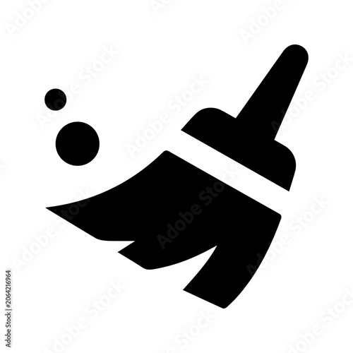 Tableau sur toile System optimizer vector glyph symbol with cleaner brush sign