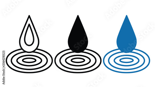 Drop vector illustration water liquid ripple circle design