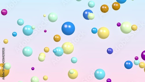Iridescent Soap Bubbles Bright Summer Sky 4K Loop Colorful Floating Background