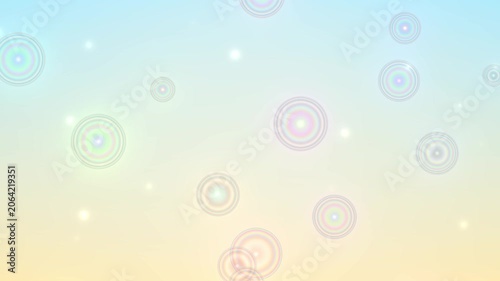 Iridescent Soap Bubbles Bright Summer Sky 4K Loop Colorful Floating Background