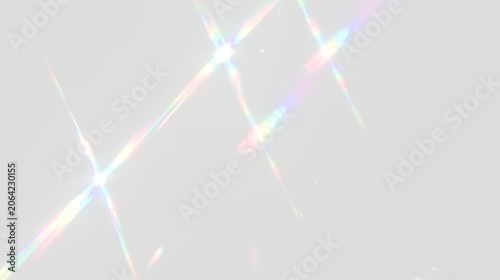 Crystal Prism Rainbow Light Refraction Effect Transparent PNG, Diamond Glass Spectrum Glow, Colorful Optical Reflection, Sparkle Lens Flare Overlay Background