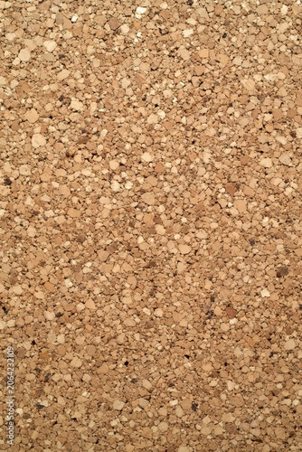 Close-up of a seamless corkboard texture with natural brown tones