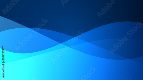 Abstract Blue Background Illustration Featuring Flowing Wave Shapes for Modern Professional Digital Design Projects and Presentations