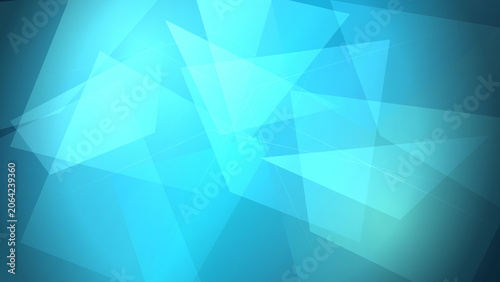 Abstract blue geometric background featuring layered triangles and soft lighting representing modern digital innovation