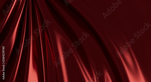 Valokuva Elegant and smooth deep red fabric with graceful folds, conveying luxury and richness