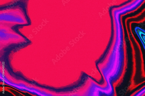Abstract liquid marble textured background with vibrant neon red and violet waves and grainy effect, ideal for music branding, digital art, fashion, and modern graphic design.