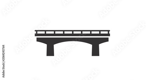 Fotografie Simple black bridge icon design.