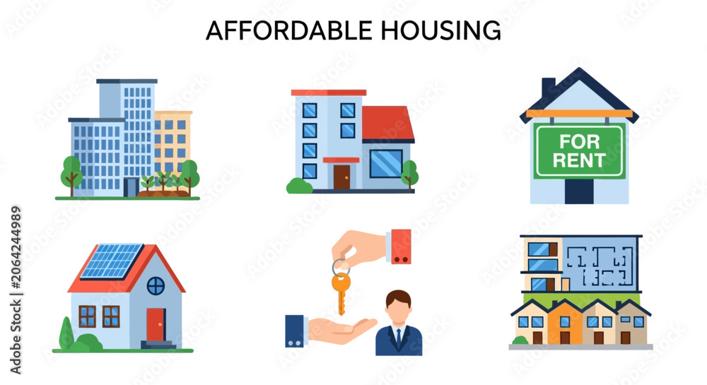 Fototapeta premium Affordable housing options for everyone available.