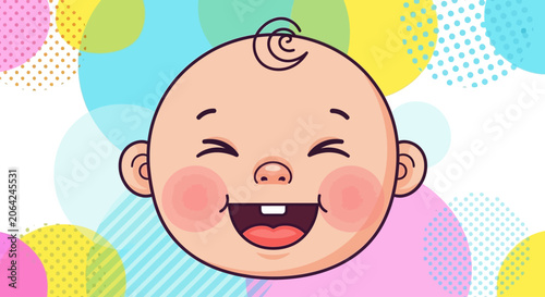 Foto Smiling Baby Face Close Up Portrait.