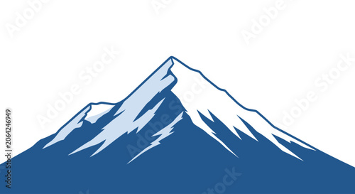 Snowy Mountain Peak Landscape Nature.