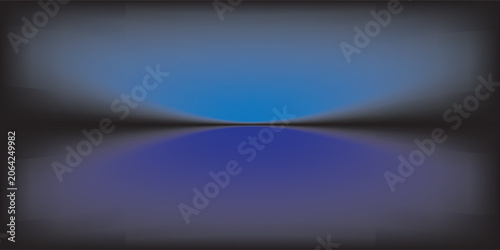 Εκτύπωση καμβά Blue glitzy TV studio background with light beams and gold highlights