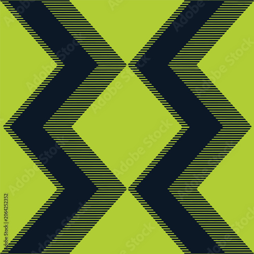 Neon Lime X Pattern T‑Shirt Design – Navy Striped Geometric Op Art Graphic